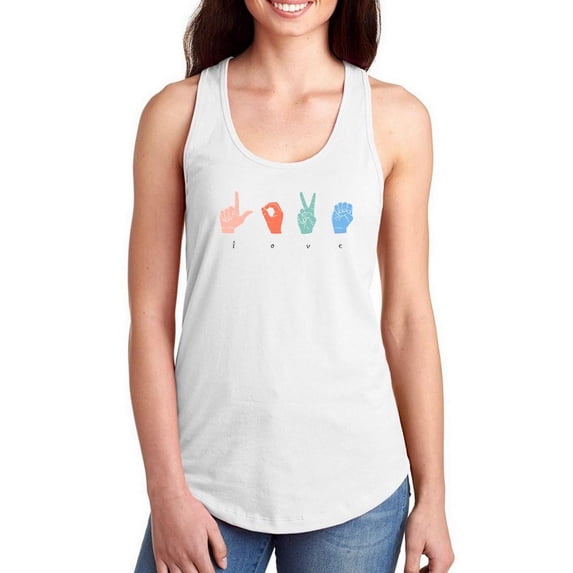 Love Languages Iii Racerback Tank Women -Emma Scarvey Designs, Female Small