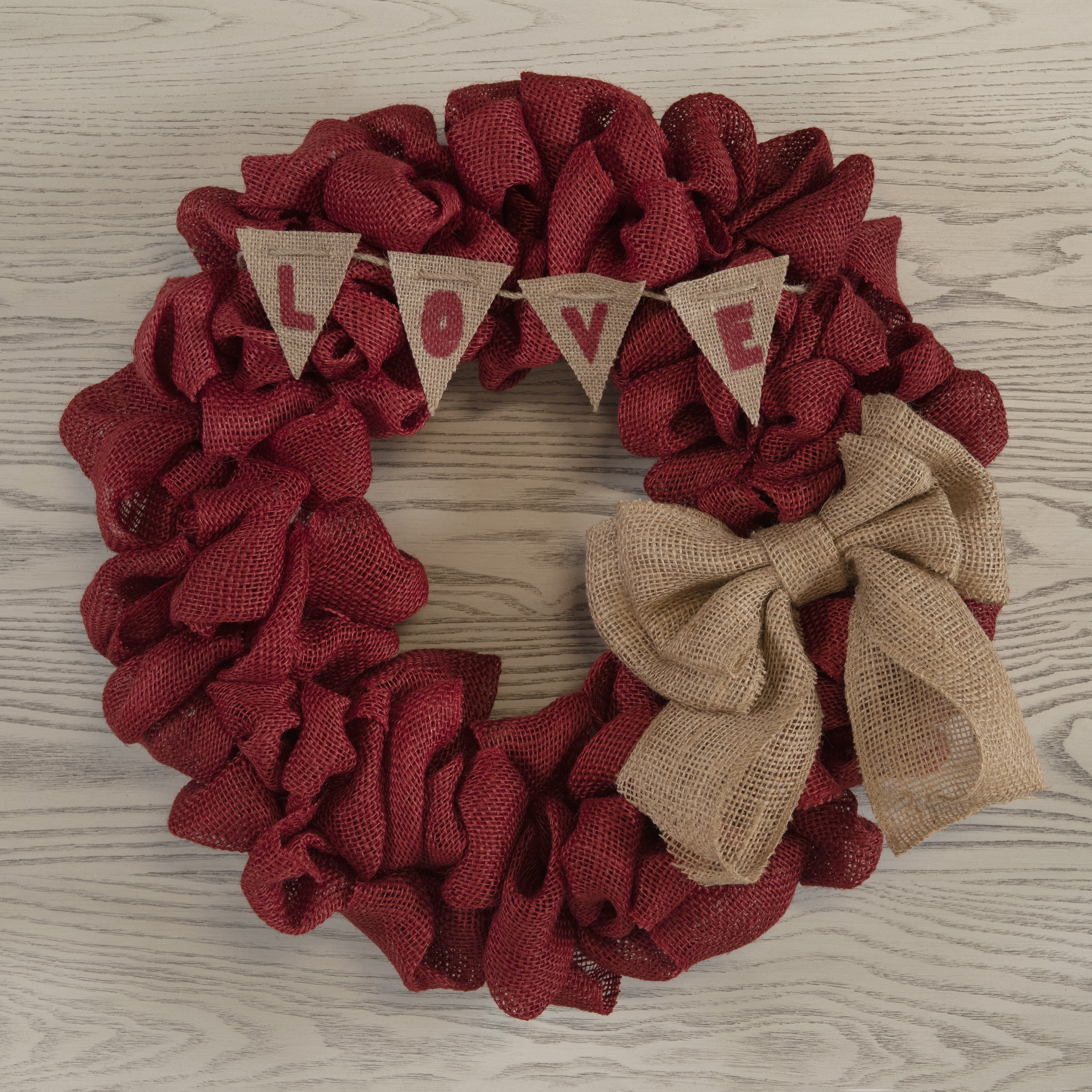 Sweetheart Red Ribbon Wreath Kit