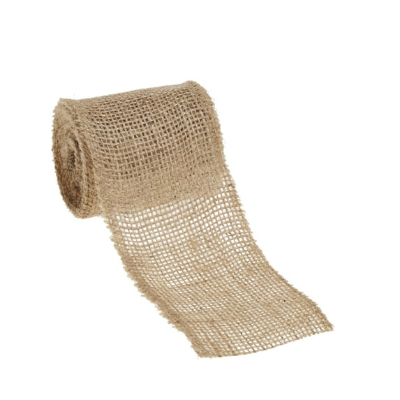 Love, Laugh, Craft Burlap Roll Precut Jute Naturalistic Needlework Fabric, 3" x 5-Yards, Natural Brown