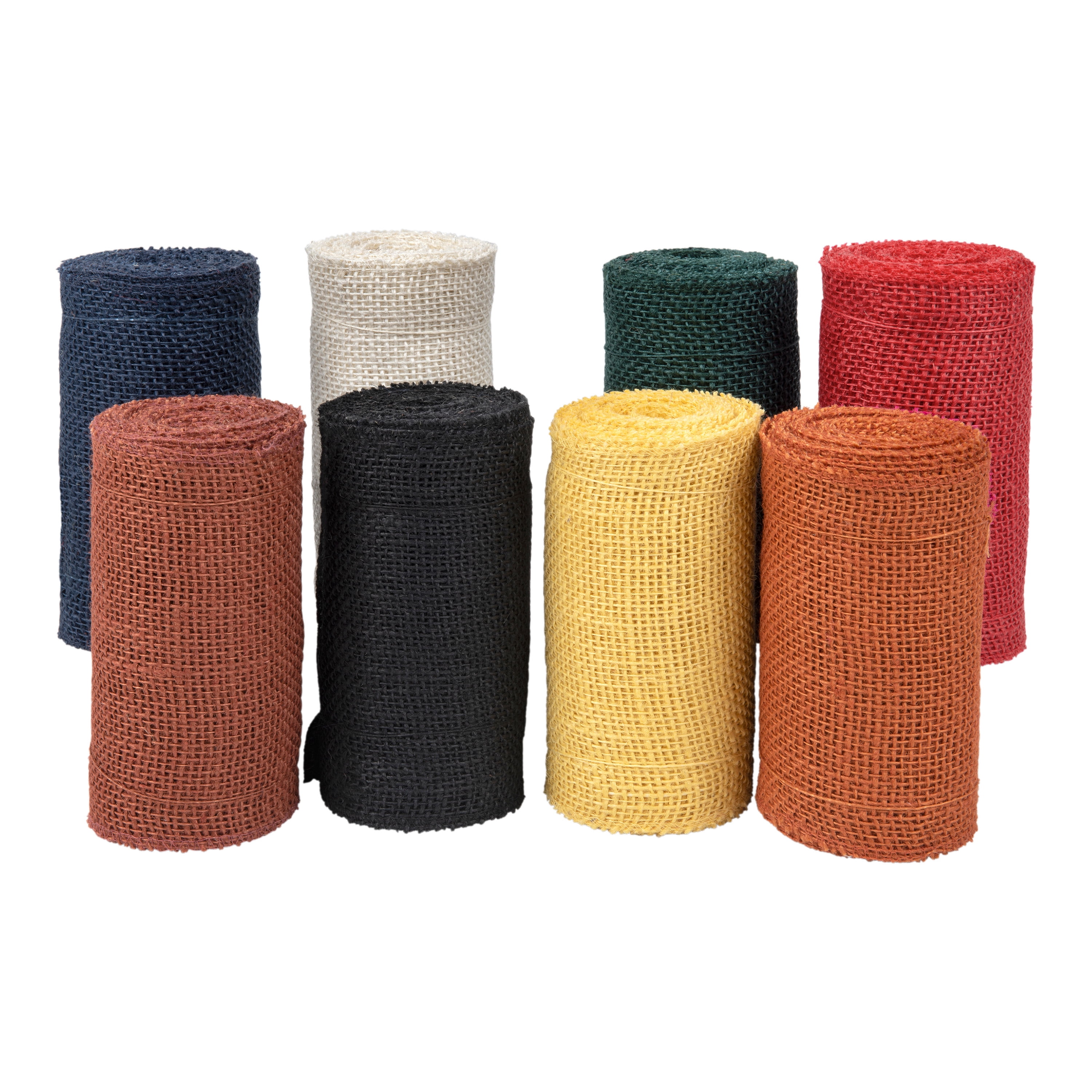 Love, Laugh, Craft Assorted Color Kit, 6x 5yd Burlap Rolls, Precut, Multi-Color