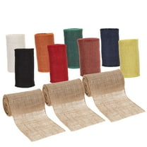 Love, Laugh, Craft Colored Ribbon Burlap Craft Fabric Bundle, Precut, Multi-Color