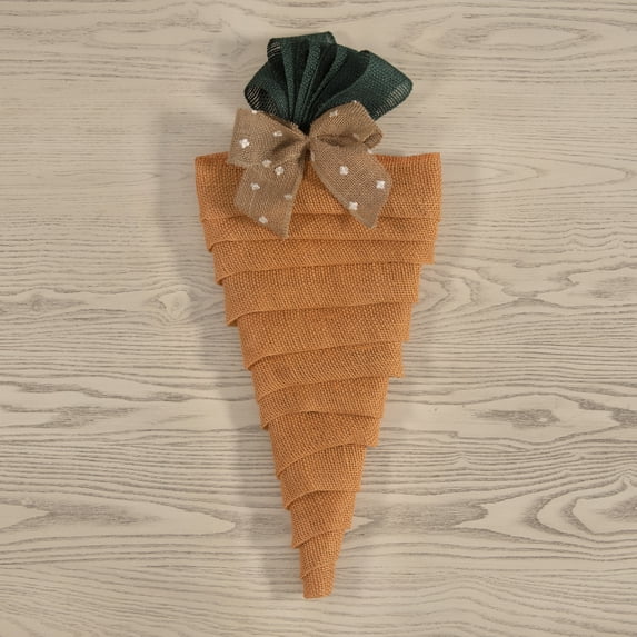 Love, Laugh, Craft DIY Easter Carrot Burlap Wreath Craft Kit, Mango