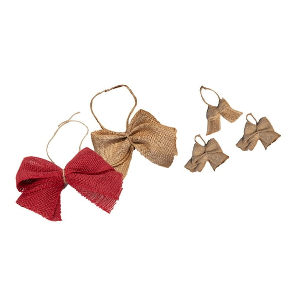 Love, Laugh, Craft Holiday Burlap Bows Craft Bow Sets Kit, 100 Bows, Precut Ribbon, Multi-Color