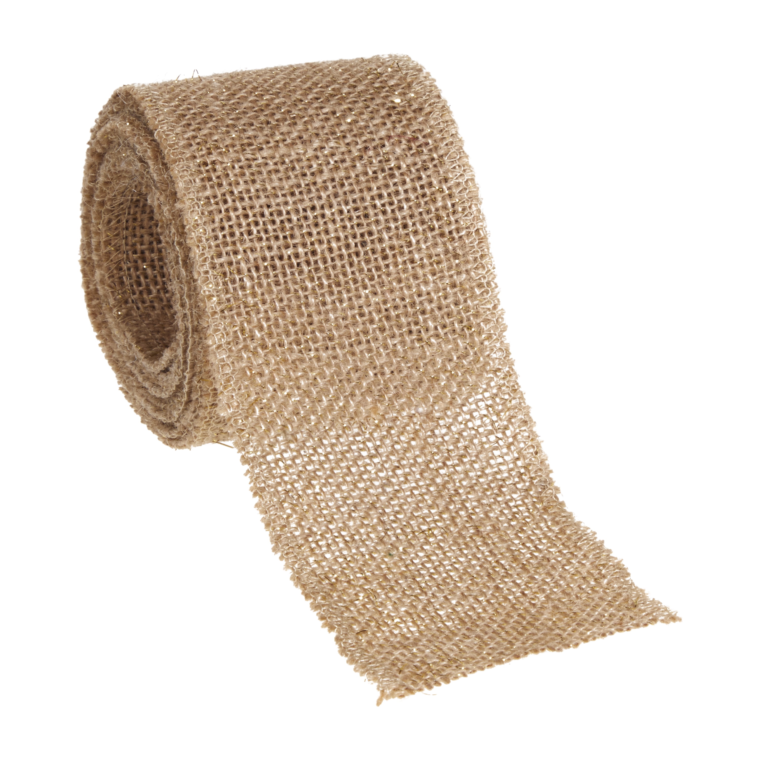 Love, Laugh, Craft Natural Burlap Ribbon, 2.5"W x 3-Yds, Multi-color