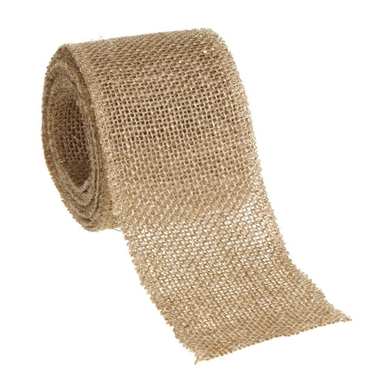 Love, Laugh, Craft Natural Burlap Ribbon, 2.5"W x 3-Yds, Multi-color