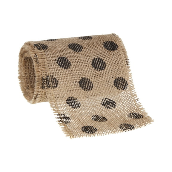 Love, Laugh, Craft Natural Burlap Ribbon, 5"W x 3-Yds, Multi-Color