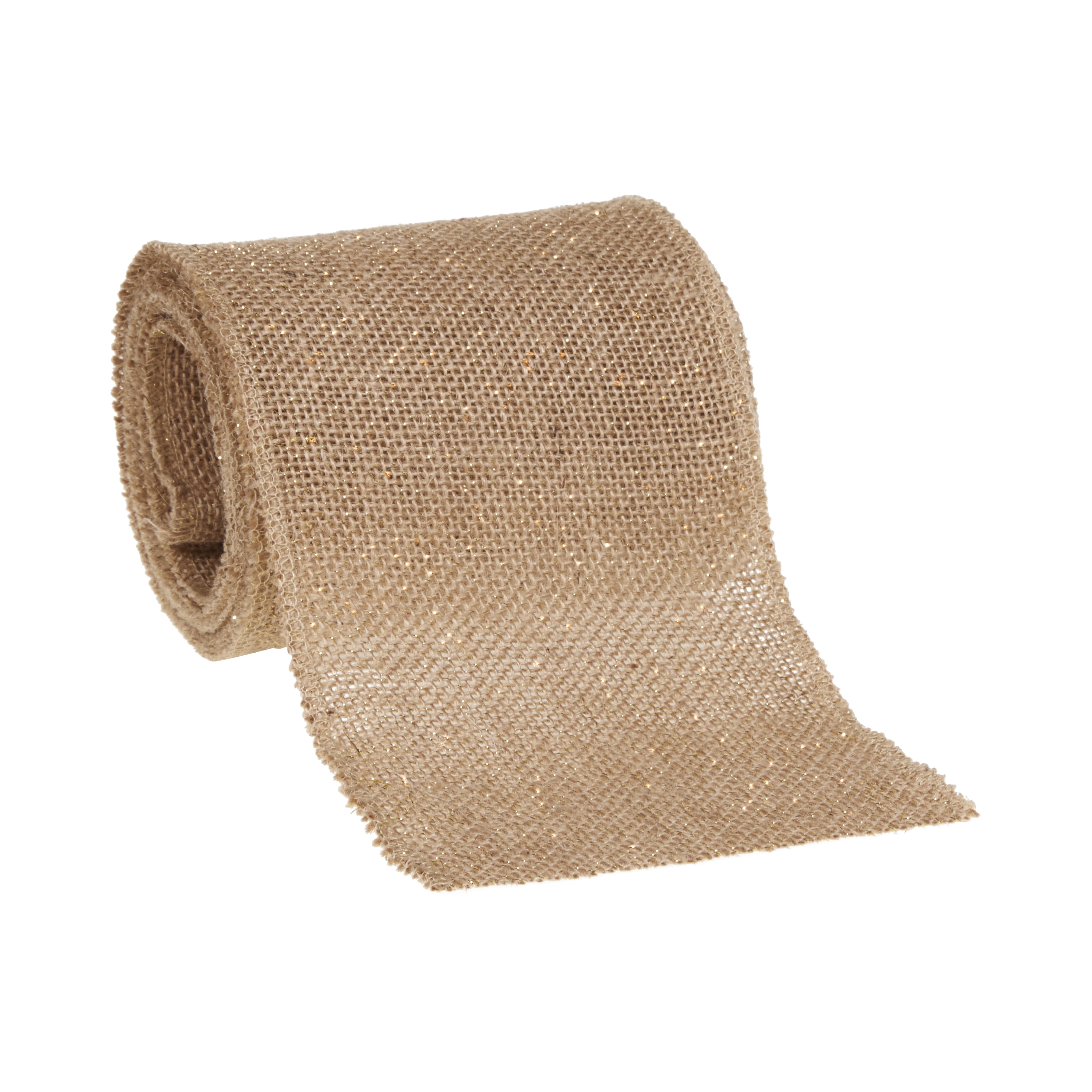 Love, Laugh, Craft Natural Jute Burlap Ribbon, Finished Edges, 5"W x 3-Yards, Multi-color