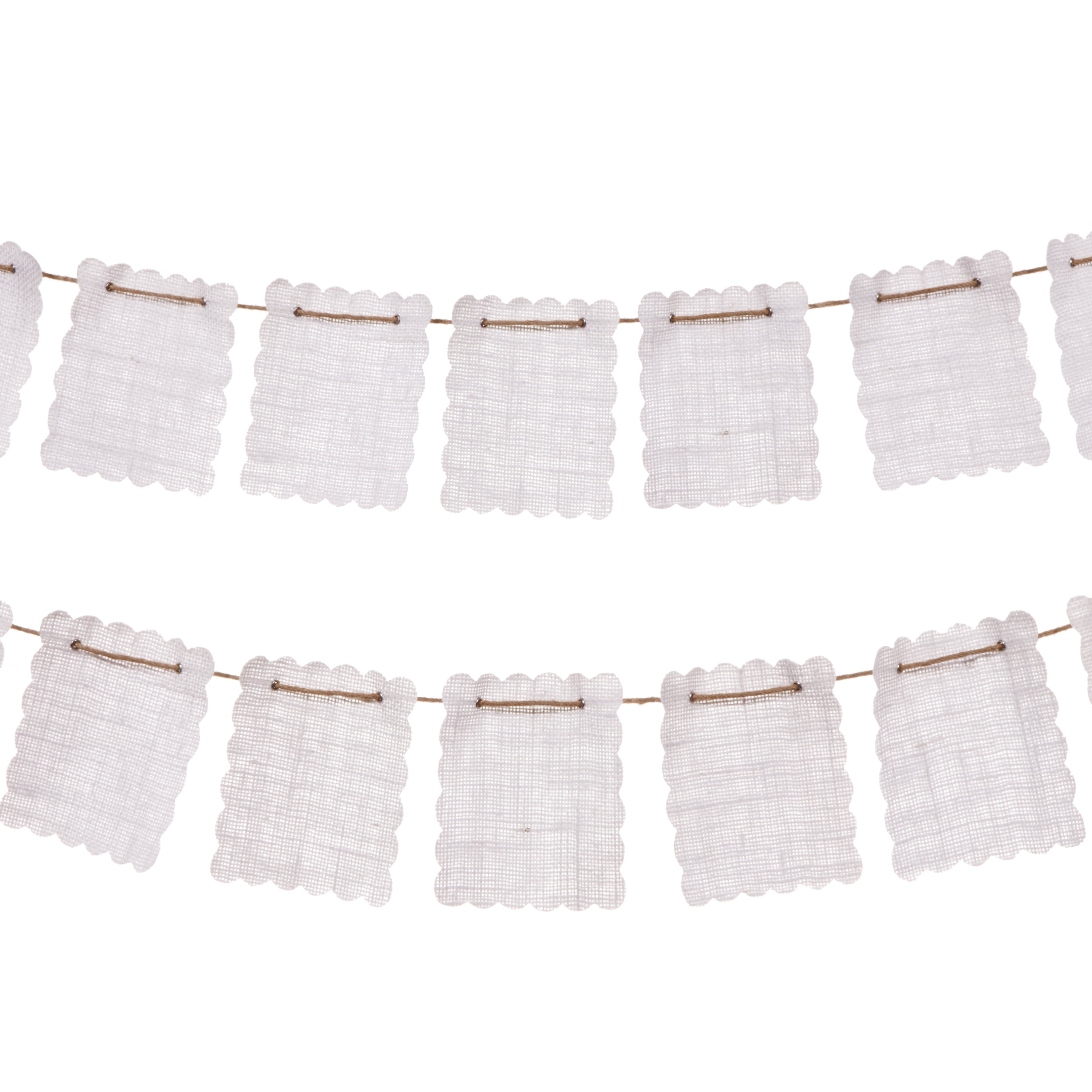 Love, Laugh, Craft White Party Banners, Ribbon, 15 Count 0.12" x 5.75"