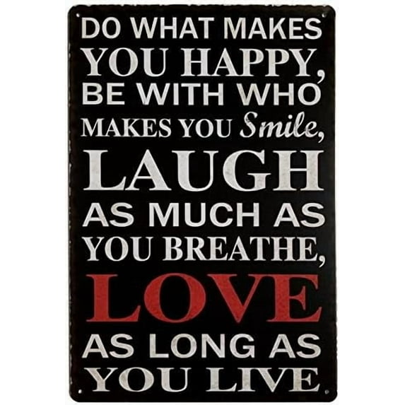 Love Laugh Live Vintage Funny Home decor Tin Sign Retro Metal Bar Pub Poster 8 x 12