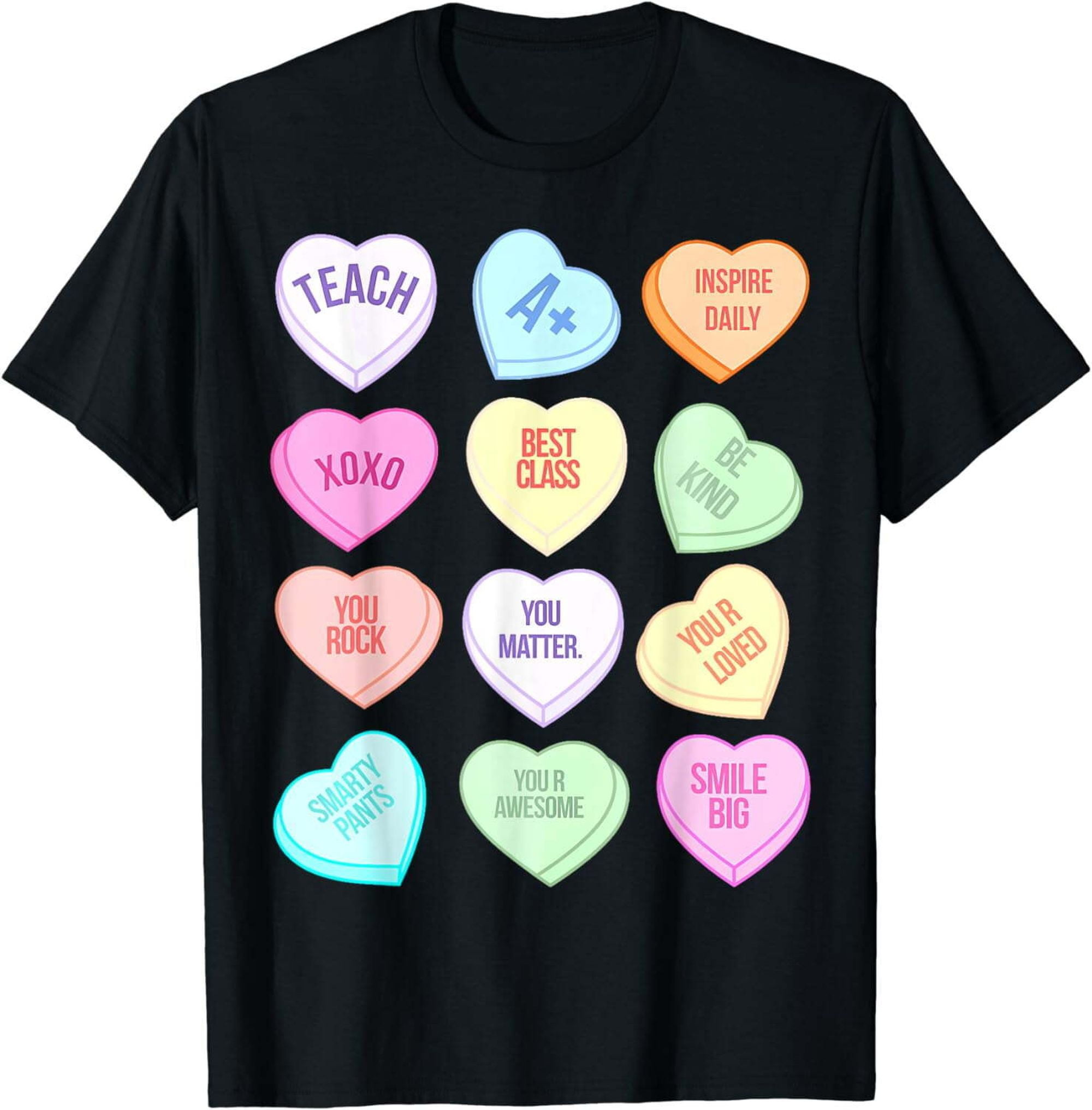 Love & Laughter Cute Heart Candy Tee for Educators Share Sweetness