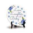 thumbnail image 1 of Love, Laughter, and Baby Baby Shower Decoration Circle 5x5" Table Sign Home Decor | Baby Party Signs, 1 of 9
