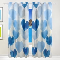 Love Leaves Blackout Curtains for Living Room Bedroom 55W x 72/84L Insulated Window Drapes 2 Panels