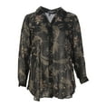 thumbnail image 1 of Love & Legend by Addition Elle Women's Sheer Paisley Button Down Blose, Black, 16, 1 of 2