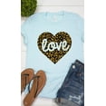 thumbnail image 1 of Love Leopard Heart Graphic Tee T-Shirt PLUS, 1 of 8