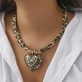 thumbnail image 1 of Love Leopard Pendant Multi-layer Leather String Necklace, 1 of 2