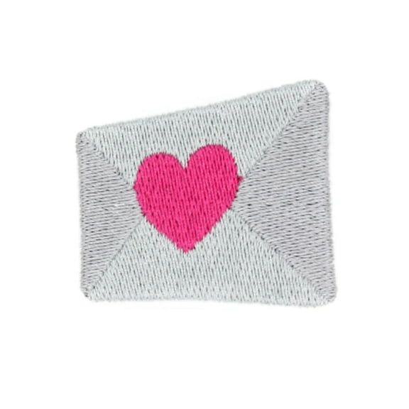 Love Letter Heart Envelope Iron-On Embroidered Patch