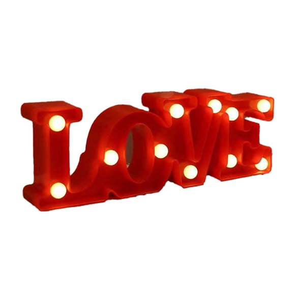 Love Letter Lamp English Romantic Surprise Decoration Red