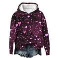 thumbnail image 1 of Love Letter Print Hoodies for Women Valentine's Day Cute Fleece Lined Long Sleeve Warm Sweatshirts Plus Size Workout Tops(Purple,M), 1 of 3