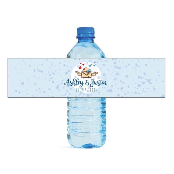 Love Letter Wedding Anniversary Engagement Party Bridal Shower Water Bottle labels Birthday Party Bridal Shower Easy to Use Self Stick Labels