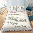 thumbnail image 1 of Love Letter to My Wife Duvet Cover King//Full/Twin Microfiber Abstract Word Print Comforter Cover Letter to My Son daughter, 1 of 6