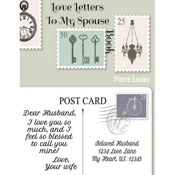 Love Letters To My Spouse Book: write love letters to your beloved using vintage inspired post card pages (Paperback)