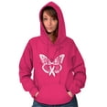thumbnail image 1 of Love Life Butterfly Breast Cancer Hoodie Sweatshirt Women Brisco Brands L, 1 of 6