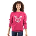 thumbnail image 1 of Love Life Butterfly Breast Cancer Women Crewneck Sweatshirt Brisco Brands S, 1 of 6