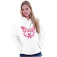 thumbnail image 1 of Love Life Butterfly Breast Cancer Women Plus Size Graphic Pullover Hoodie Brisco Brands 4X, 1 of 4