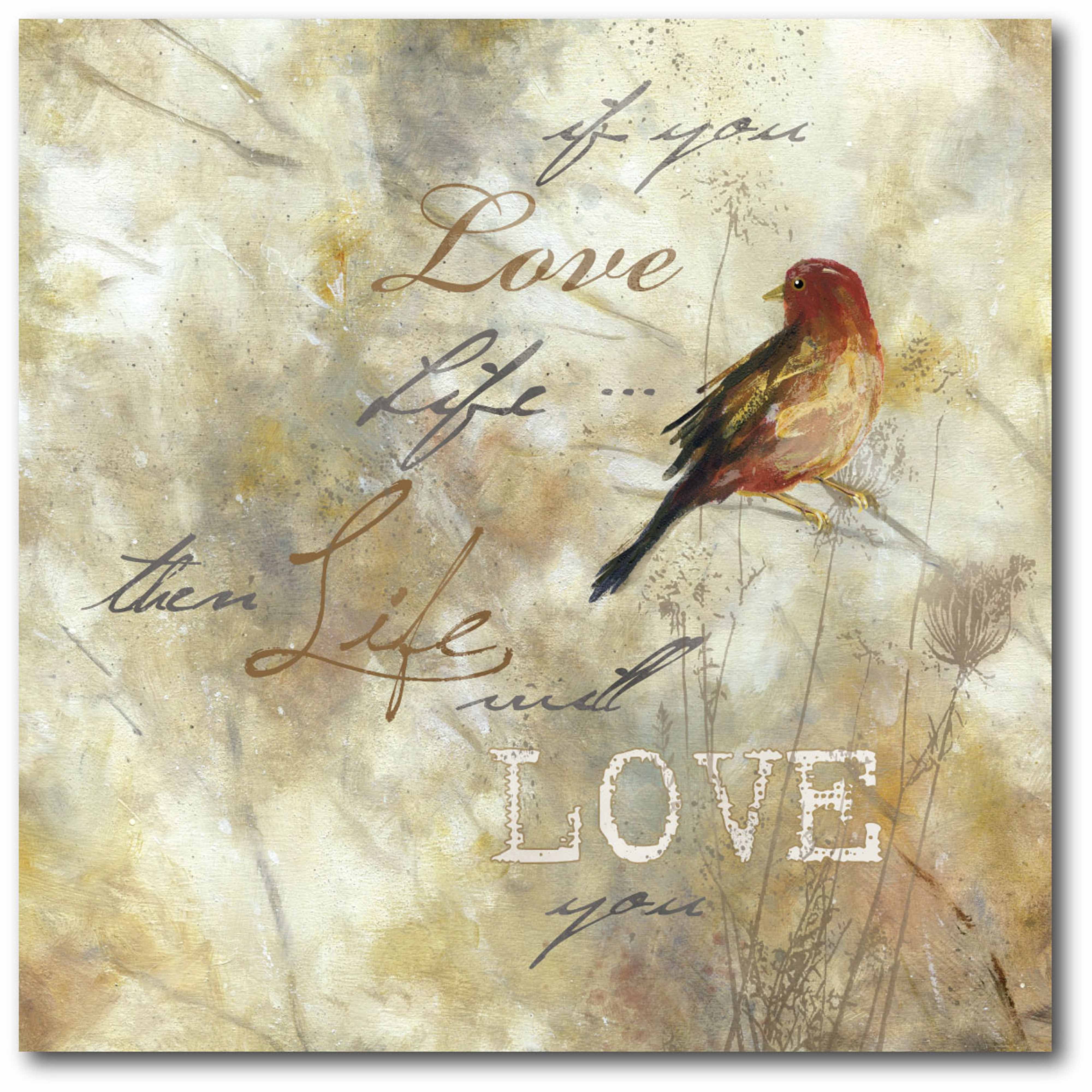 Love Life Gallery-Wrapped Canvas Wall Art, 16x16