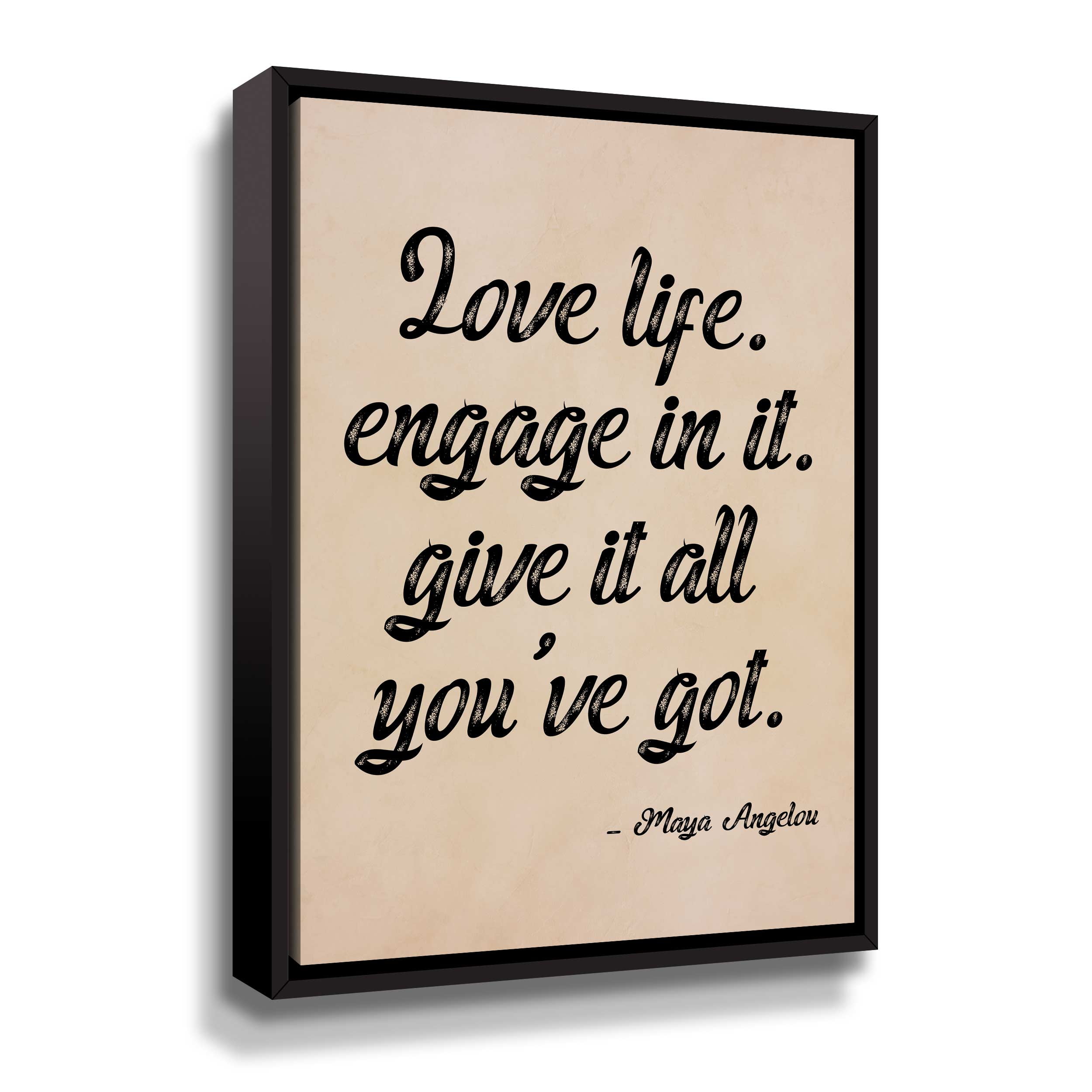 Love Life Gallery Wrapped Floater-framed Canvas