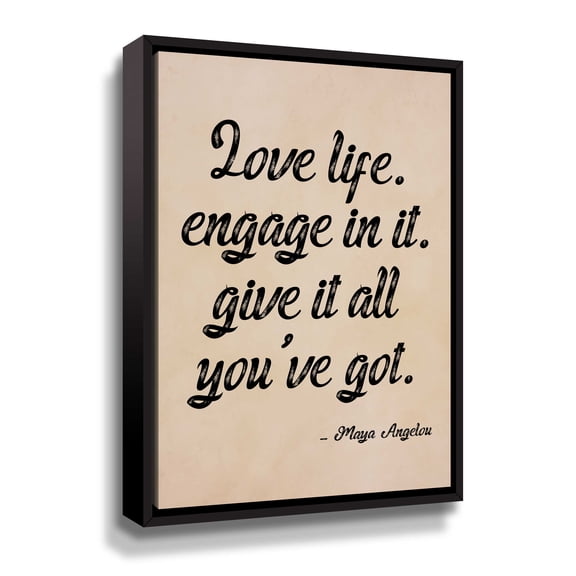 Love Life Gallery Wrapped Floater-framed Canvas