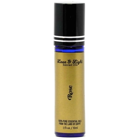 Love & Light Essential Rose Oil 100% pure 10 ml roller bottle applicator