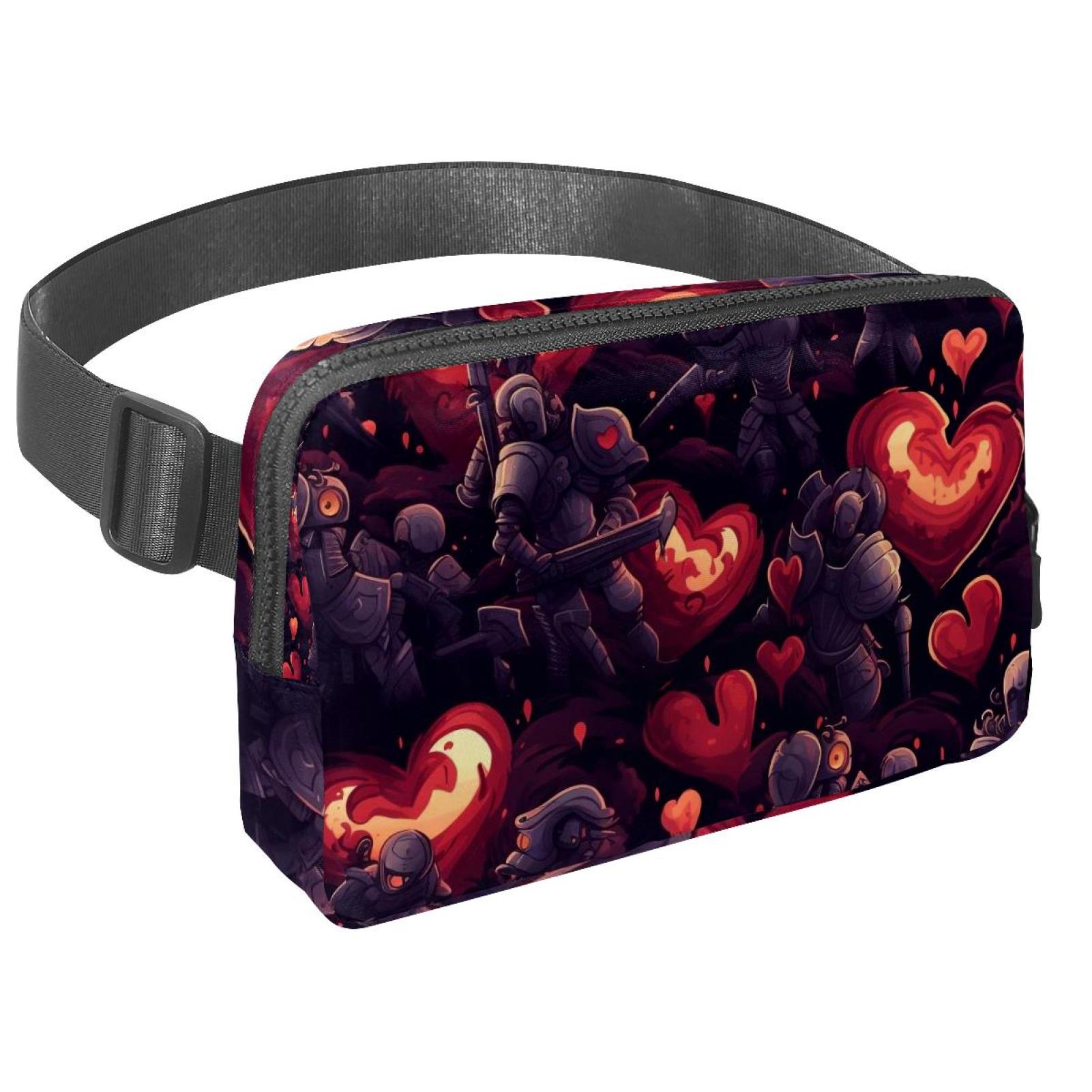 Love Lightweight Adjustable Sling Bag Waist Pack with Extension Strap Unisex - Ideal for Travel and Outdoor Activities
