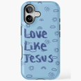 thumbnail image 1 of Love Like Jesus Christian Faith Inspirational Quote iPhone Case 17 11 12 13 14 15 16 Pro Max, 1 of 2
