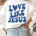 thumbnail image 1 of Love Like Jesus Christian Sweatshirt Trendy Crewneck Aesthetic Sweatshirt Aesthetic Clothes Heart Sweatshirt Trendy Sweatshirt, 1 of 5