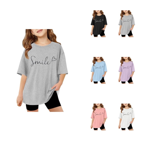 Love Like Jesus Girls Short Sleeve Crewneck T-Shirt – Kids Oversized Casual Letter Print Top for Girls and Boys