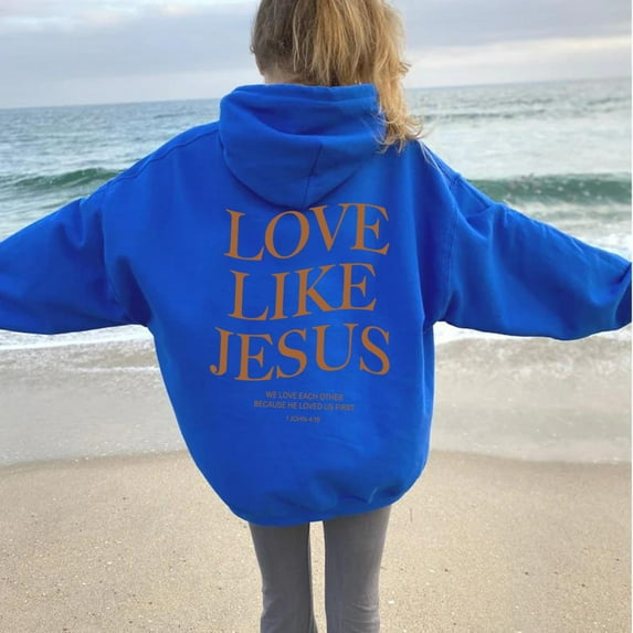 Love Like Jesus Inspirational Christian Hoodie Faith Based Religious Hoodies Christian Apparel Bible Verse Jesus Sweatshirt