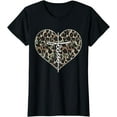 thumbnail image 1 of Love Like Jesus Leopard Cheetah Heart Print T-Shirt, 1 of 4