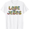 thumbnail image 1 of Love Like Jesus Religious God Christian Vintage Happy Face T-Shirt, 1 of 3