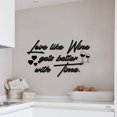 thumbnail image 1 of Love Like Wine Gets Better With Time - Wine Glasses Hearts Silhouette Vinyl Wall Sticker Art Decal Home Bar Area Chill Wall Decoration Wine Love House Home Decor Stickers Decoration Size (14x20 inch), 1 of 3