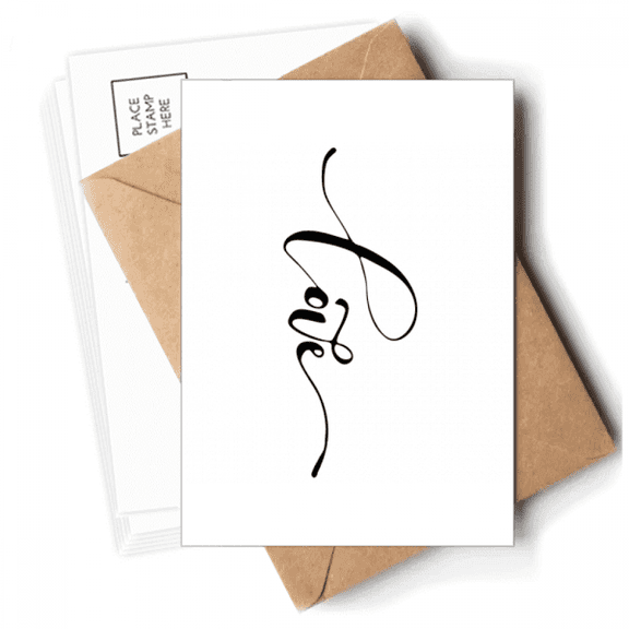 Love Line Quote Handwrite Style Postcards Envelopes Blank Note Cards Mailing