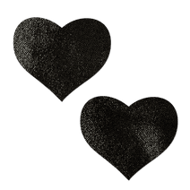 Love: Liquid Black Heart Nipple Pasties by Pastease®
