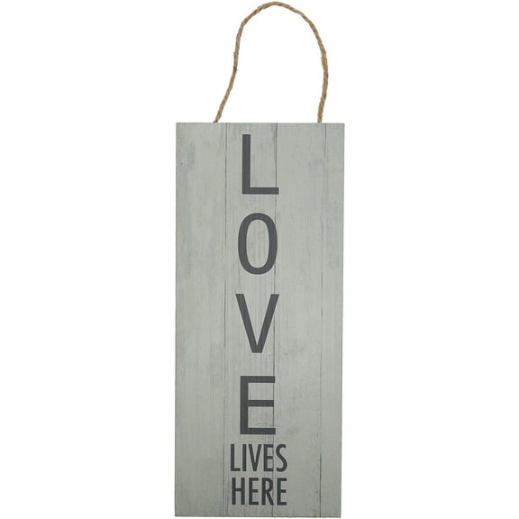 Pavilion Gift Company - Love Lives Here - 5" x 12" Plaque
