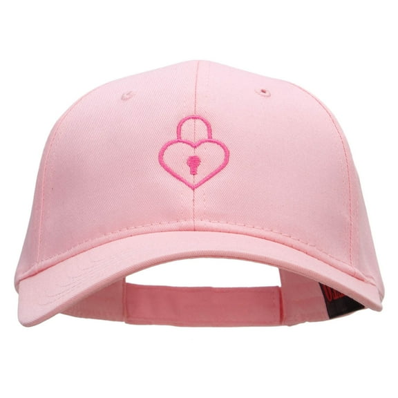 Love Lock Embroidered Low Profile Cap - Pink OSFM