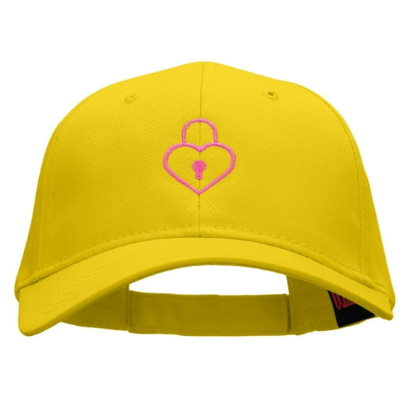 Love Lock Embroidered Low Profile Cap - Yellow OSFM