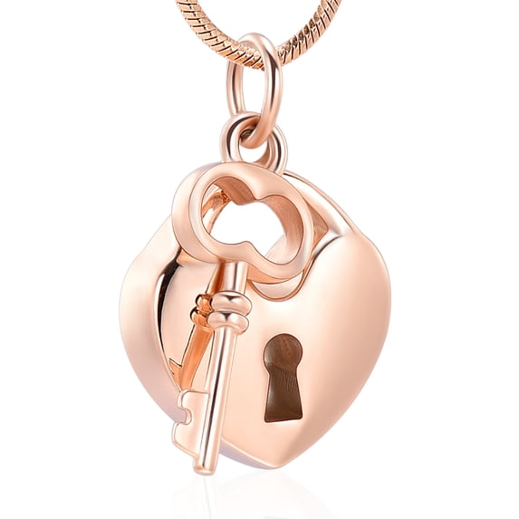 Love Lock with Key Cremation Jewelry for Ashes Urn Necklace Necklace for Ashes of Loved One Urn Pendants with Chain