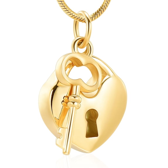 Love Lock with Key Cremation Jewelry for Ashes Urn Necklace Necklace for Ashes of Loved One Urn Pendants with Chain