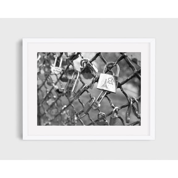 Love Locks Paris Photography Montmartre Photo Paris Locks Paris Home Decor Paris Wall Art Travel Fine Art Photograph, Unframed Paper Print