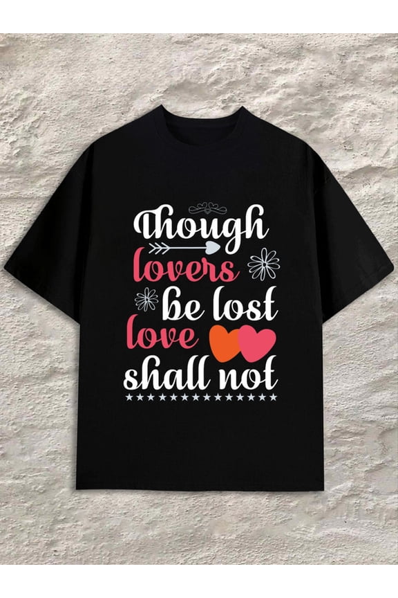 Love Lost Found Men's black Wearable year-round Vintage Unisex Shirt Graphic tshirts Retro Unisex Shirt Graphic Tee tshirts Fashion Unisex Shirt Graphic Tee tshirts