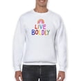 thumbnail image 1 of Love Loudly I. Sweatshirt Men -Victoria Barnes Designs, Male 5X-Large, 1 of 4